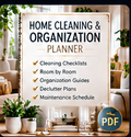 home cleaning and organization planner PDF cover