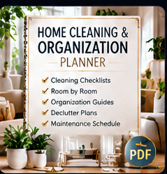 home cleaning and organization planner PDF cover