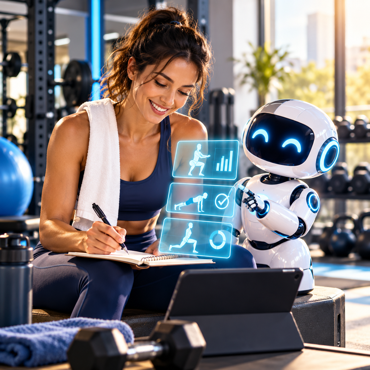 JOJO Fitness Coach illustrated with a JOJO AI companion