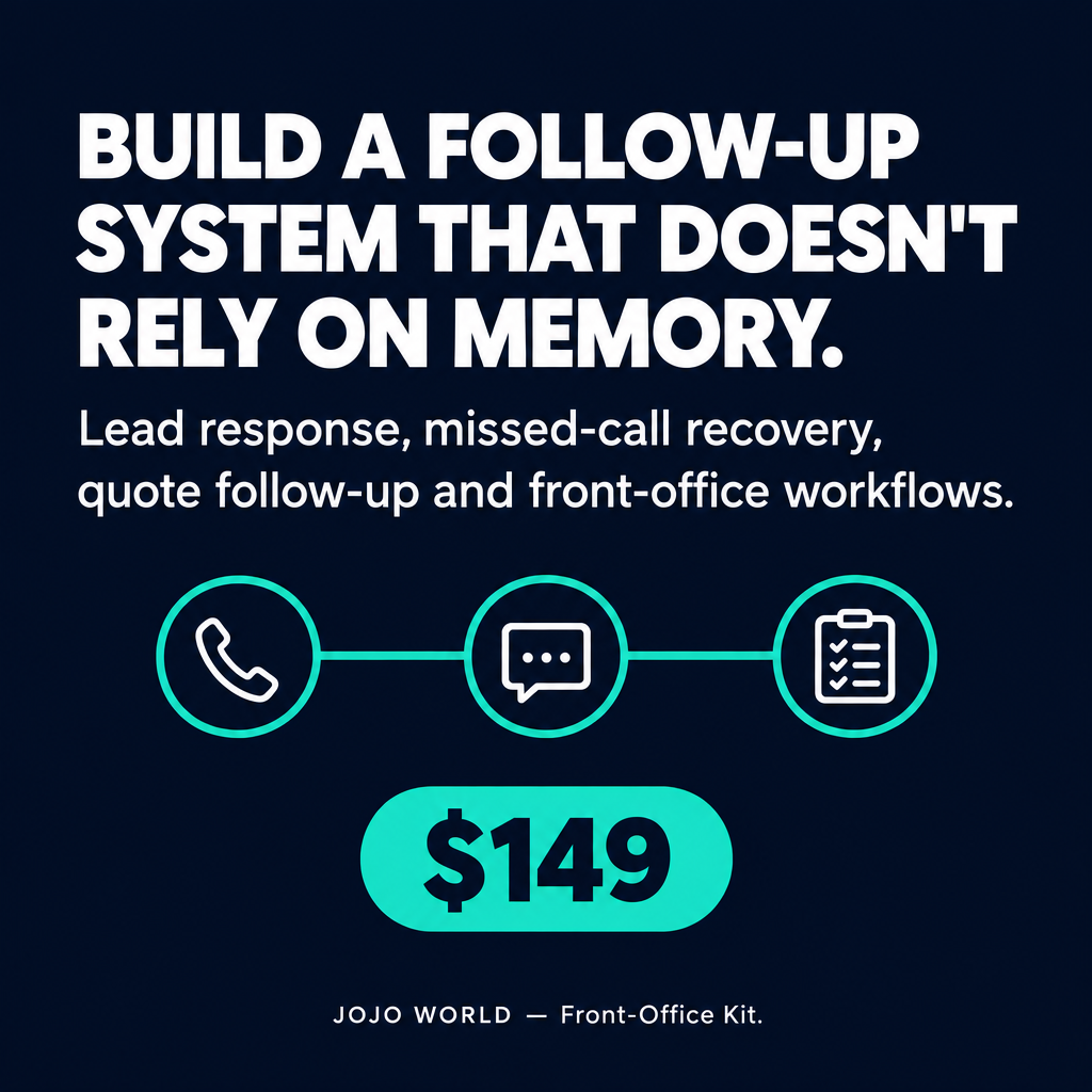 JOJO AI Front-Office and Follow-Up Kit