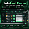 JoJo Lead Rescue dashboard and mobile app product preview