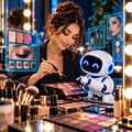 JOJO Makeup Artist AI illustrated with a JOJO AI companion