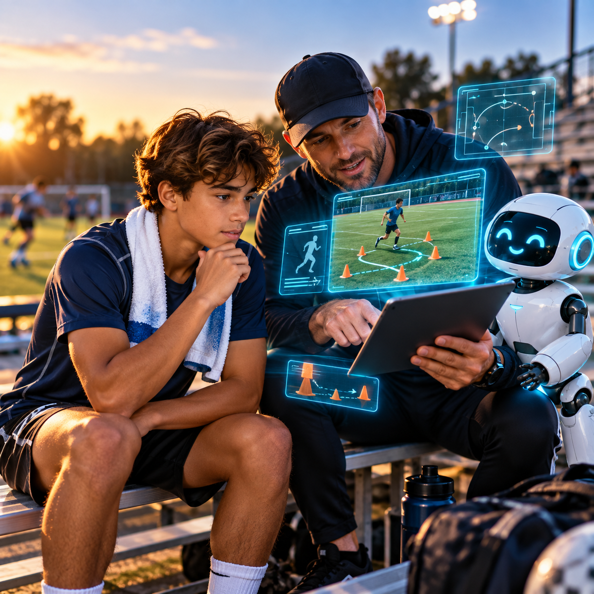 JOJO Sports Coach illustrated with a JOJO AI companion